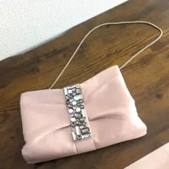 YECCA VECCA ビジュー付きクラッチバッグ