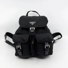 美品 PRADA プラダ バックパック デイパック リュック ポコノ 三角ロゴ