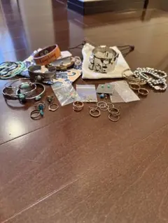 アクセサリーセット silver925 ターコイズ レザー革 など含 38点ほど