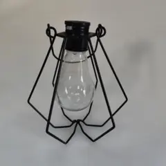 ブラックワイヤーランタン型キャンドルホルダー