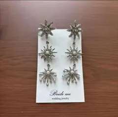 Bride me 雪の結晶　イヤリング　ブライダル　ウエディング