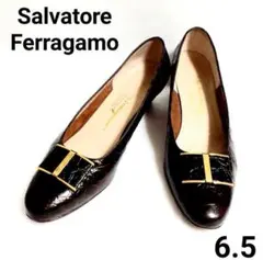 フェラガモ⭐ヴァラ MADONIE クロコダイル型押し パンプス 入手困難のサムネイル
