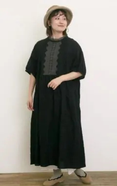 Samansa Mos2 前立てレース切替ワンピース 、Mサイズ！