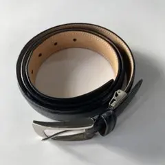 本革 黒の105cmロングサイズベルト 調整可能