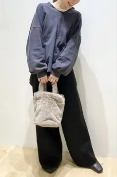 【週末値引】12G　カシミヤタッチ　ニットパンツ M ラコレ