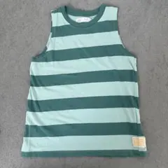 【美品】ZARA ザラキッズ ボーダータンクトップ 116cm グリーン