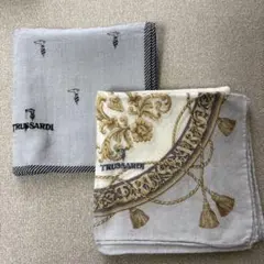 TRUSSARDI ハンカチ グレー/ホワイトのサムネイル