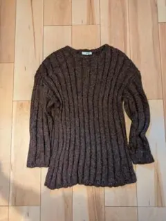 relume リブ編みセーター サイズF ブラウン系