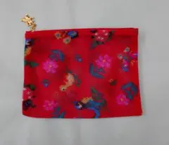 FEILER ハイジ　赤　メッシュポーチ