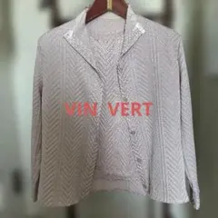 VIN VERT 三陽商会　特殊プリーツ加工　アンサンブルのサムネイル