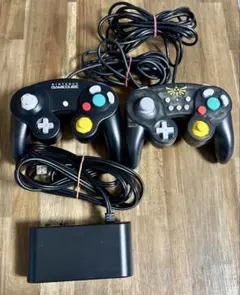 ゲームキューブコントローラー2個タップセット　ジャンク