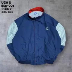 90sUSA製Cummins企業ロゴナイロンジャケット2XLsize刺繍ロゴ