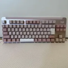 ジャンク品Logicool K855 ワイヤレスメカニカルキーボード ローズ