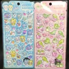 うさぎ　ボンボン　鳥　ドロップ　桜　小鳥　春　花　お花　硬質　シール　セット