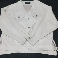 COMME CA ISM ノーカラージャケット アイボリーのサムネイル