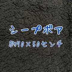 [no.3905]セール☆シープボア ブラック 約70×50㌢ 生地＊
