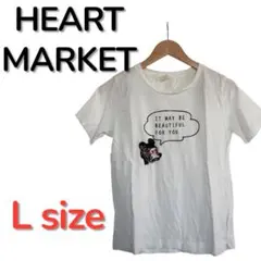 【HEART MARKET】レディース Tシャツ Lサイズ ホワイト クマのサムネイル