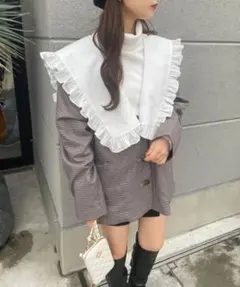 one after another NICE CLAUPフリル襟付きジャケットのサムネイル