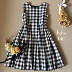 bebe べべ✾ きれい目シルエット♡ サーキュラーワンピース140のサムネイル