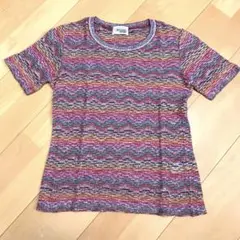 ✨ミッソーニ.スポーツ✨美品✨マルチカラー ニット 半袖 トップス