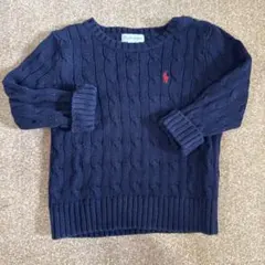 RALPH LAUREN ケーブルニット セーター ネイビー