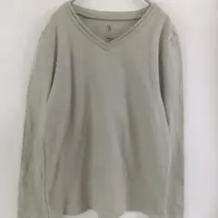 SW グリーン Vネック 長袖Tシャツ　シンプル　定番　着やすい