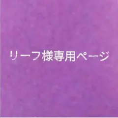リーフ様専用ページ