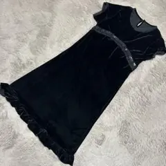 美品 キャサリンコテージ ベルベット調ワンピースドレス 160 発表会 お呼ばれ