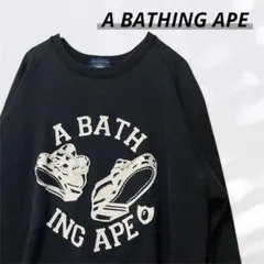 【希少】A BATHING APE エイプ　トレーナー　スニーカー柄　M