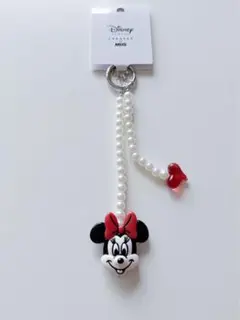 【新品・未使用・タグ付き】Disney ミニーフェイス パールBAGチャーム