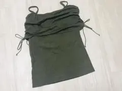 キャミソール カーキ 肩出しタイプ タンクトップ Tシャツ