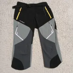 モンベル 撥水 軽量 七分丈 クロップド トレッキングパンツ ブラック