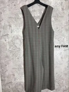 ☘️any FAM グレンチェック Vネック オールインワン サロペットのサムネイル