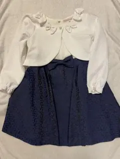 リボン付きカーディガンワンピース 120cm