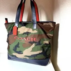 COACH マーサー カモフラージュ 迷彩柄 トートバッグ 肩掛け 大容量