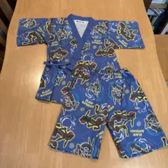 新品　ポケモン　ブラックレックウザ甚平 男の子　夏祭り　130cm