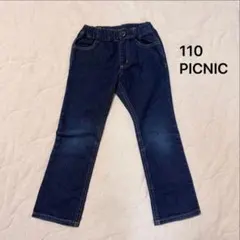 110 ミキハウス PICNIC デニムパンツ 長ズボン インディゴブルー