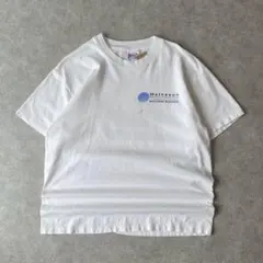 90s USA製 企業Tシャツ ワンポイント ヴィンテージ 古着 白 ホワイト