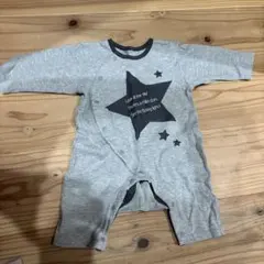 星プリント グレー ロンパース 60~70cm