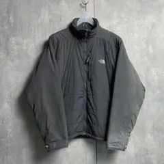 90s- TNF reversible fade nylon puff jkt