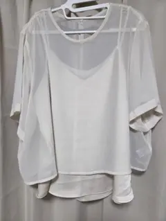 GU シアーレイヤード 半袖ブラウス 3XL
