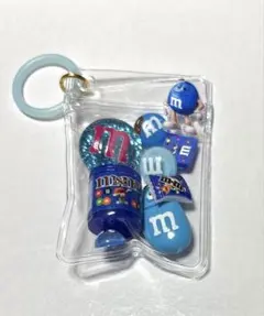 チョコお菓子　ミニチュア キーホルダ シャカシャカ　アンブレラマーカー　あおのサムネイル