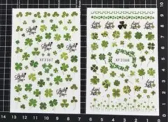 セット売り　クローバー　中判ネイルシール　計２枚