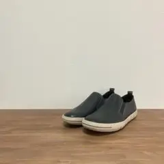 【美品】ecco スニーカー スリッポン レザー 黒 39 24.5 エコー