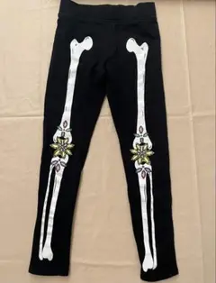 H&M スケルトンデザイン ブラックレギンス