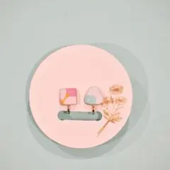 no.15 ハンドメイド　スクエア&トライアングルイヤリング