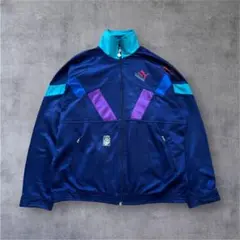 PUMA 90s トラックジャケット 配色切替 刺繍ロゴ L相当