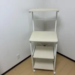 [引取り専用]ホワイト 3段式キッチン収納棚