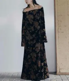 AMERI vintage ベロアドレス ワンピース velour S ブラック Ameri VINTAGE アメリヴィンテージ スフレスリーブベロアドレス