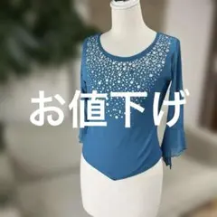 お値下げ　ハンドメイド　個性的プリント　社交ダンス　トップス　スカート お値下げ ハンドメイド 個性的プリント 社交ダンス トップス